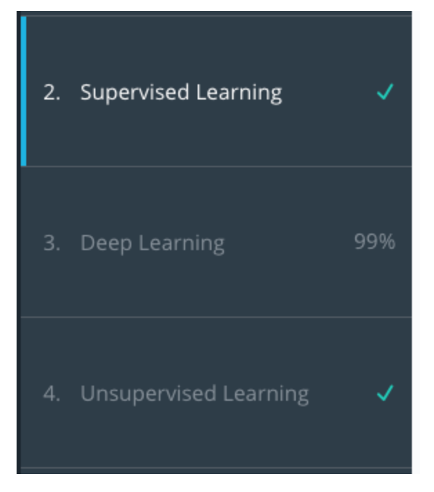 Supervised, Deep, and Unsupervised Learning courses.