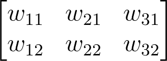 Weight matrix shown with labels matching earlier diagrams.